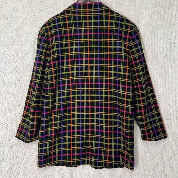 Vintage The Limited Wool Blend Blazer Women L Jacket Groovy 80s 90s USA Made - Picture 13 of 16